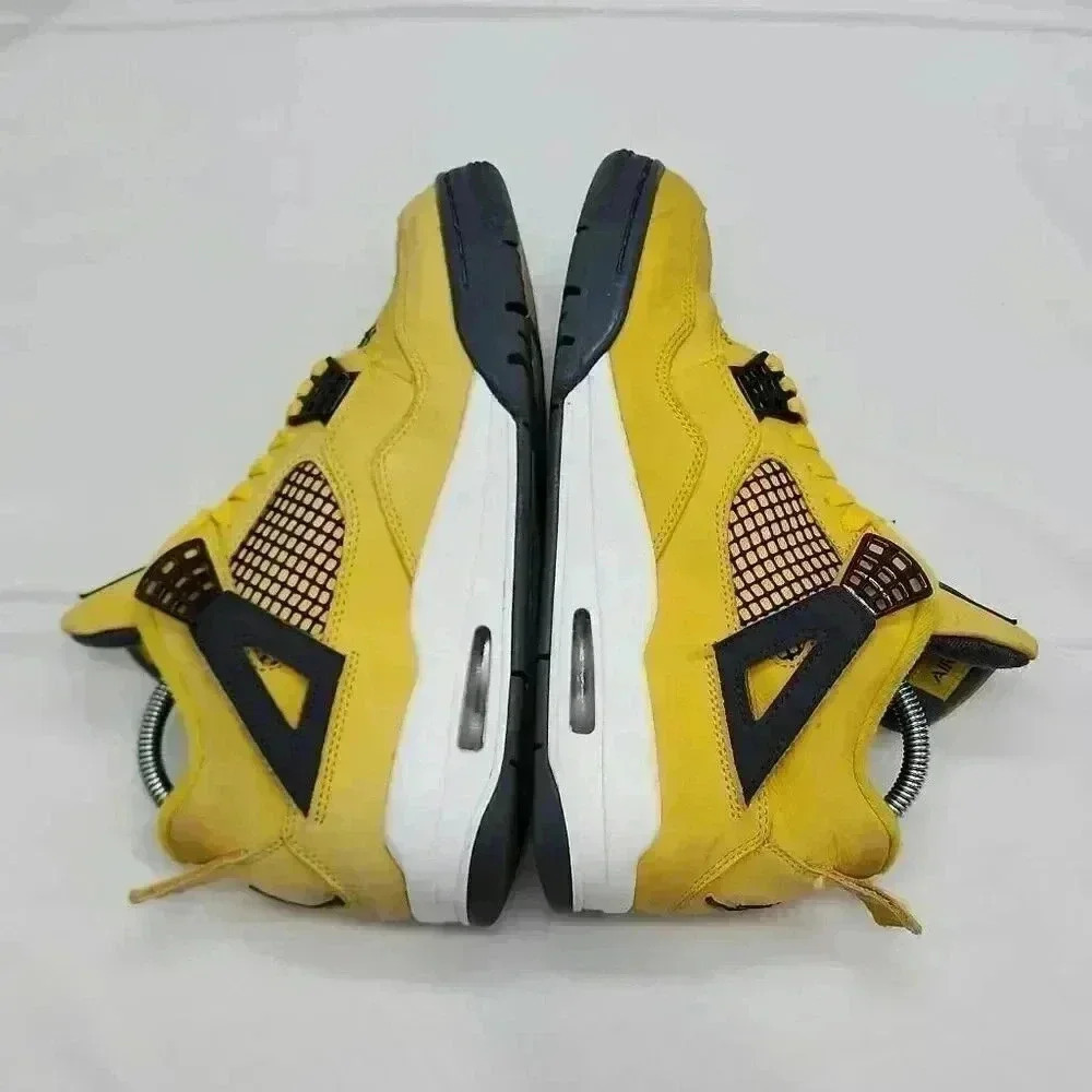 Nike Air Jordan Men's 4 Retro Lightning 2021 Tour Sneaker Shoes Yellow Size 7.5 - Picture 9 of 12